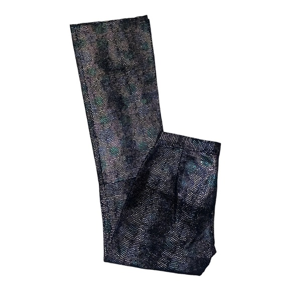VINTAGE Maxima Wilson's Leather Disco Retro Snake Skin Flare Leather Pants Sz 6 - Picture 7 of 12